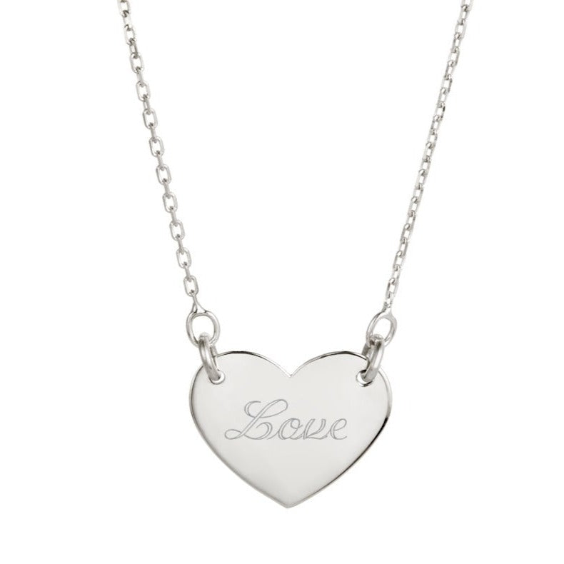 IBB Personalised Sterling Silver Heart Necklace, Silver at John Lewis &  Partners
